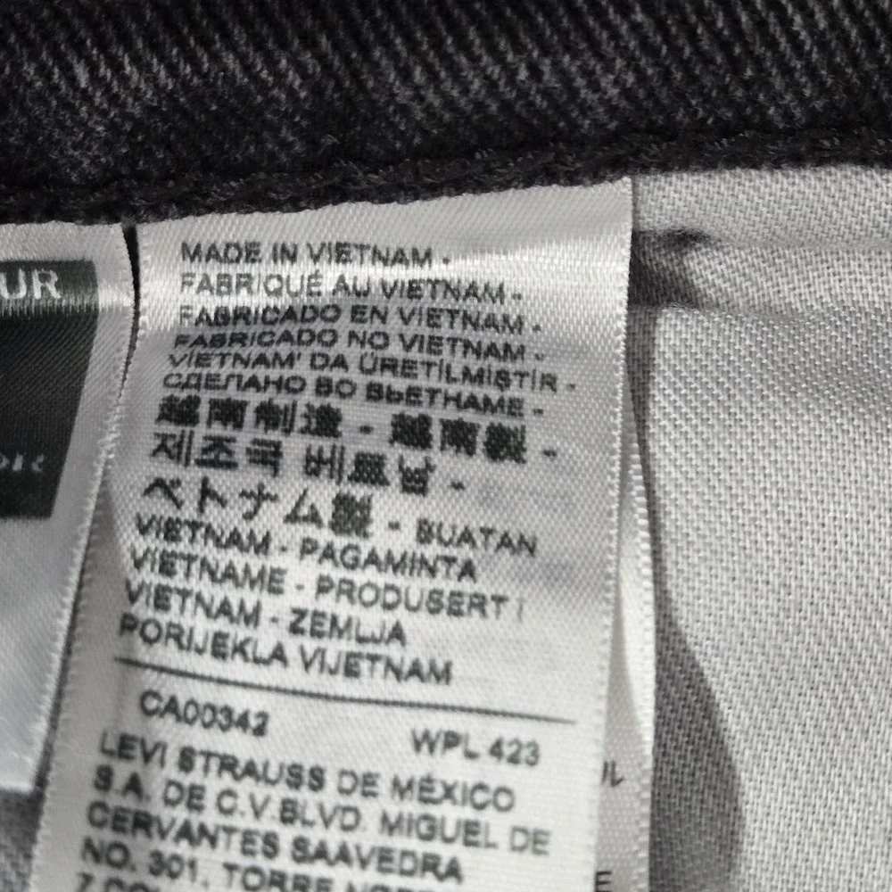 Levi's 514 Men Jeans 34X30 Black Denim‎ Straight Fit 29